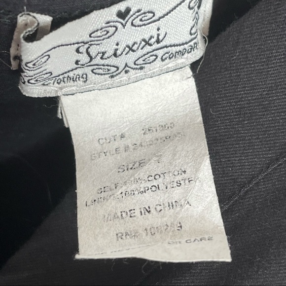 Trixxi Floral & Black Strapless Print Dress Size 7 - Picture 7 of 7